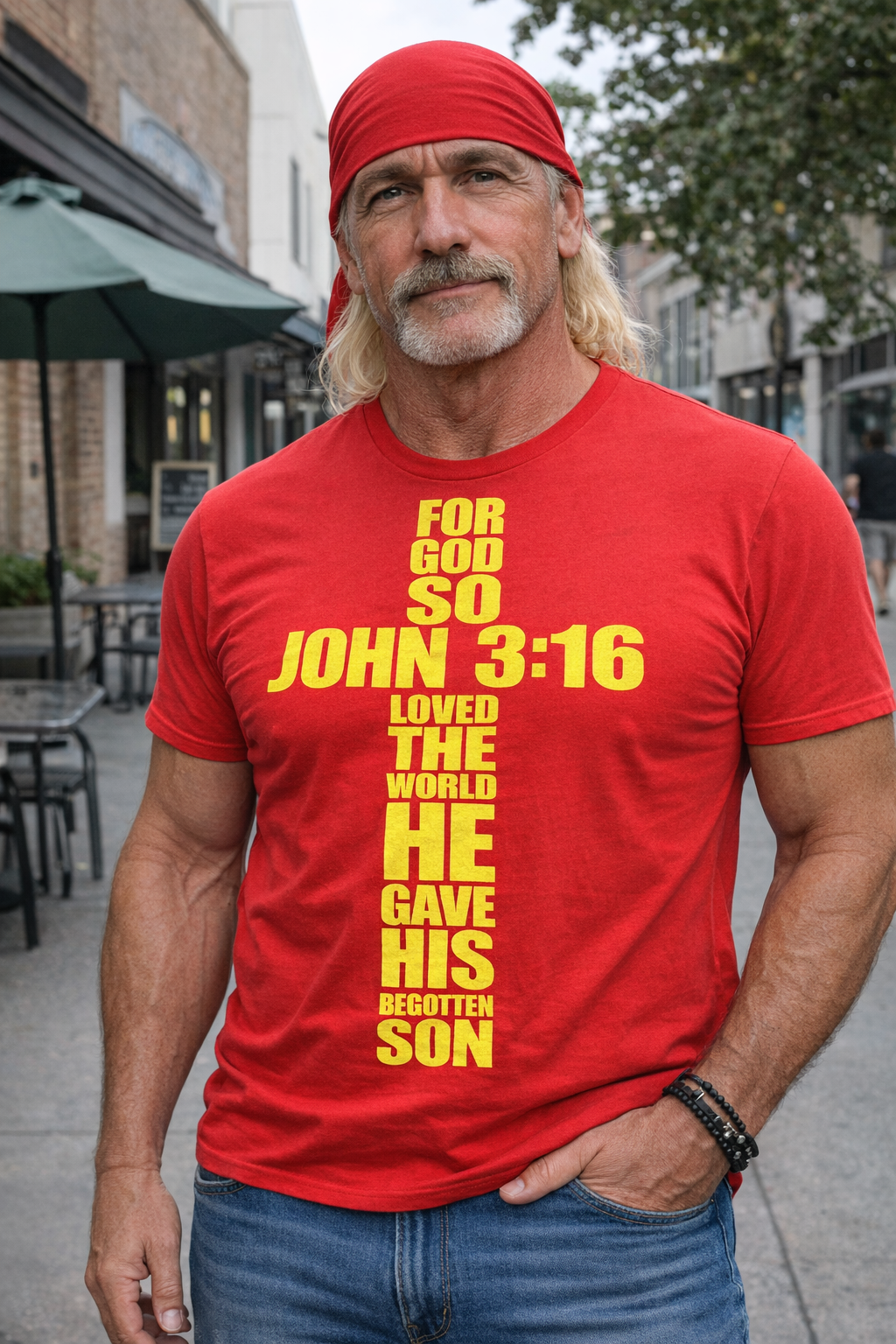 Red/Yellow John 3:16 Cross