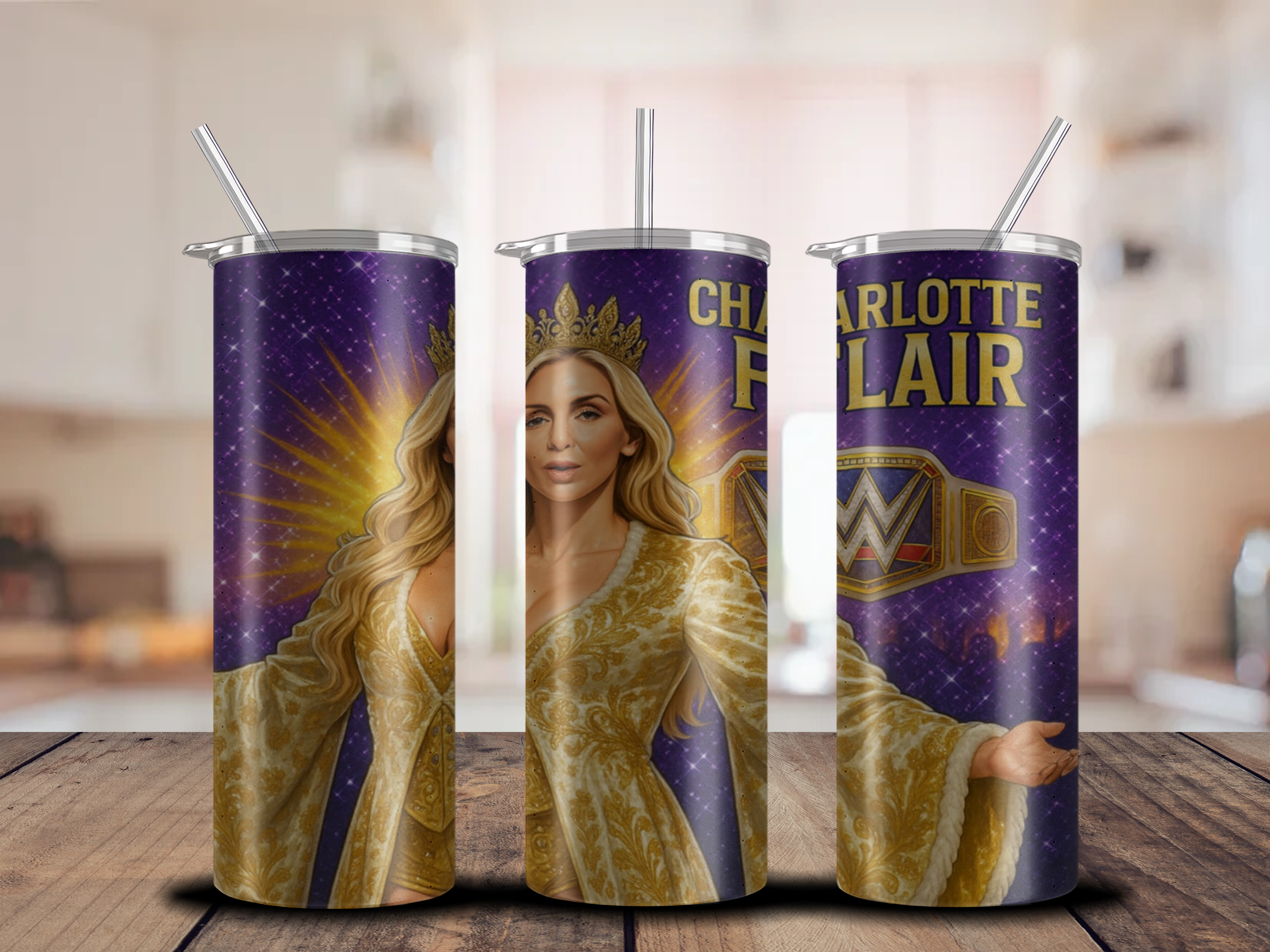 Charlotte Flair Purple Tumbler