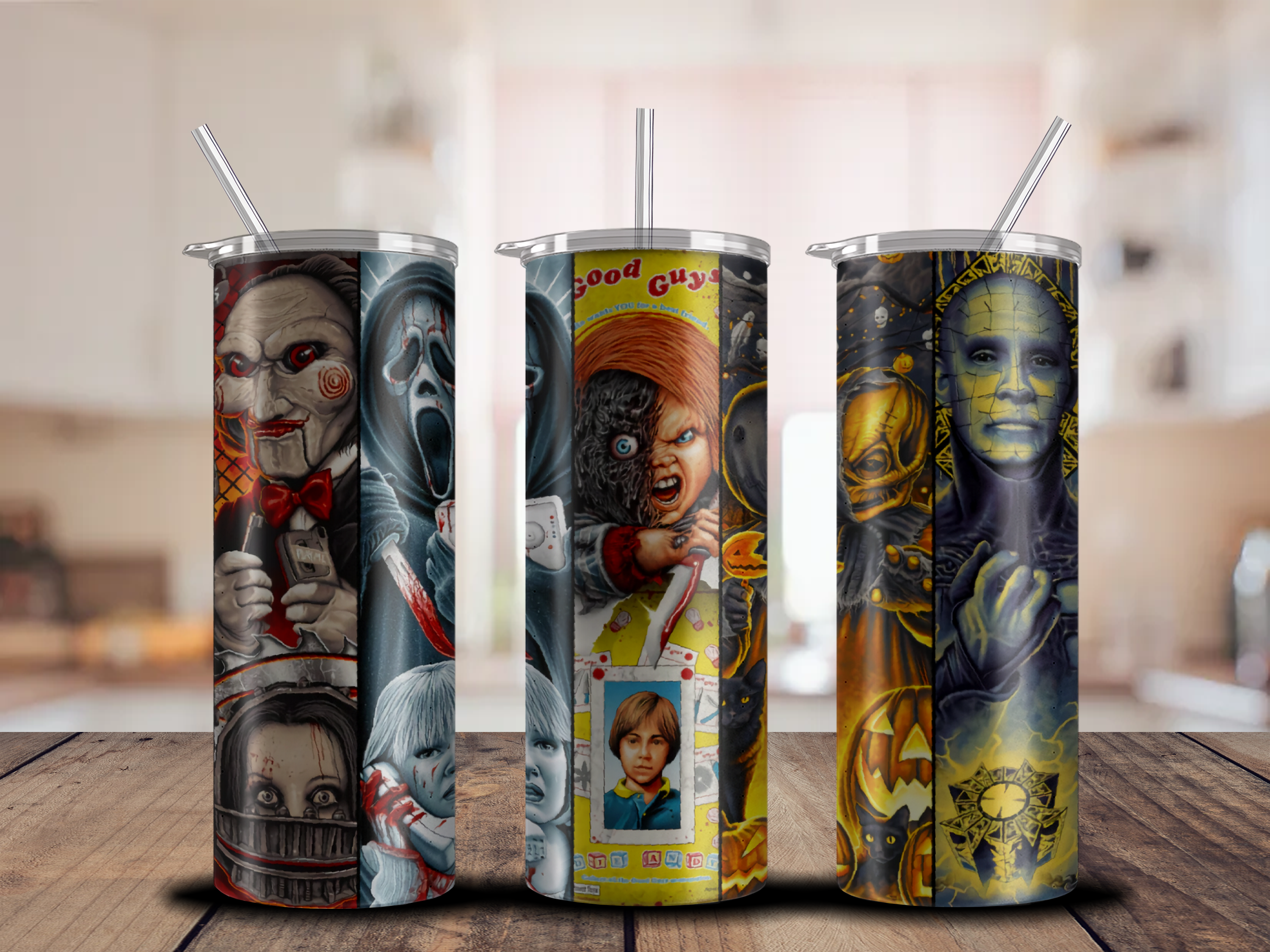 Scary Movie Faces Tumbler