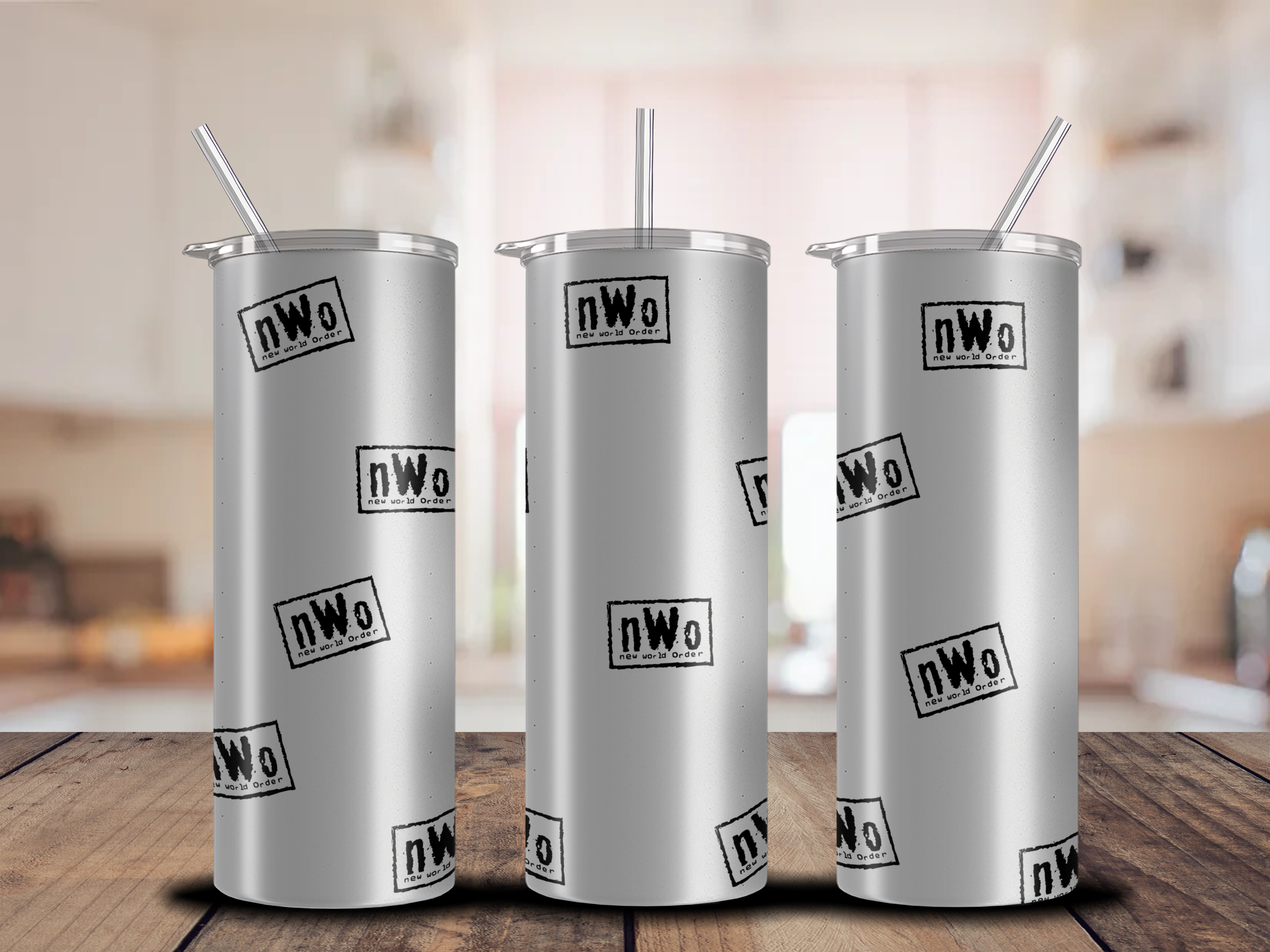 nWo White/Black Tumbler