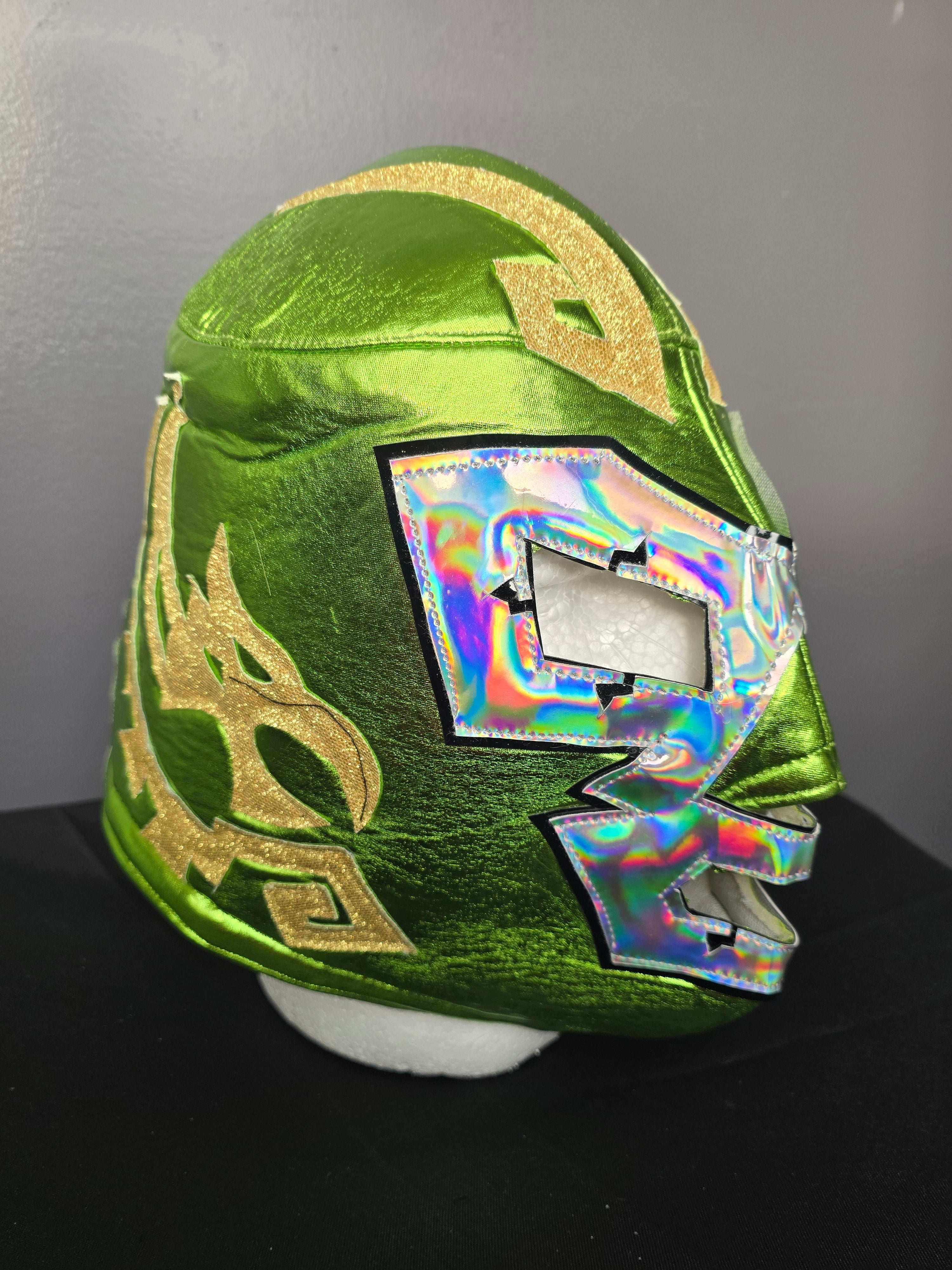 Green/Gold Luchador Mask