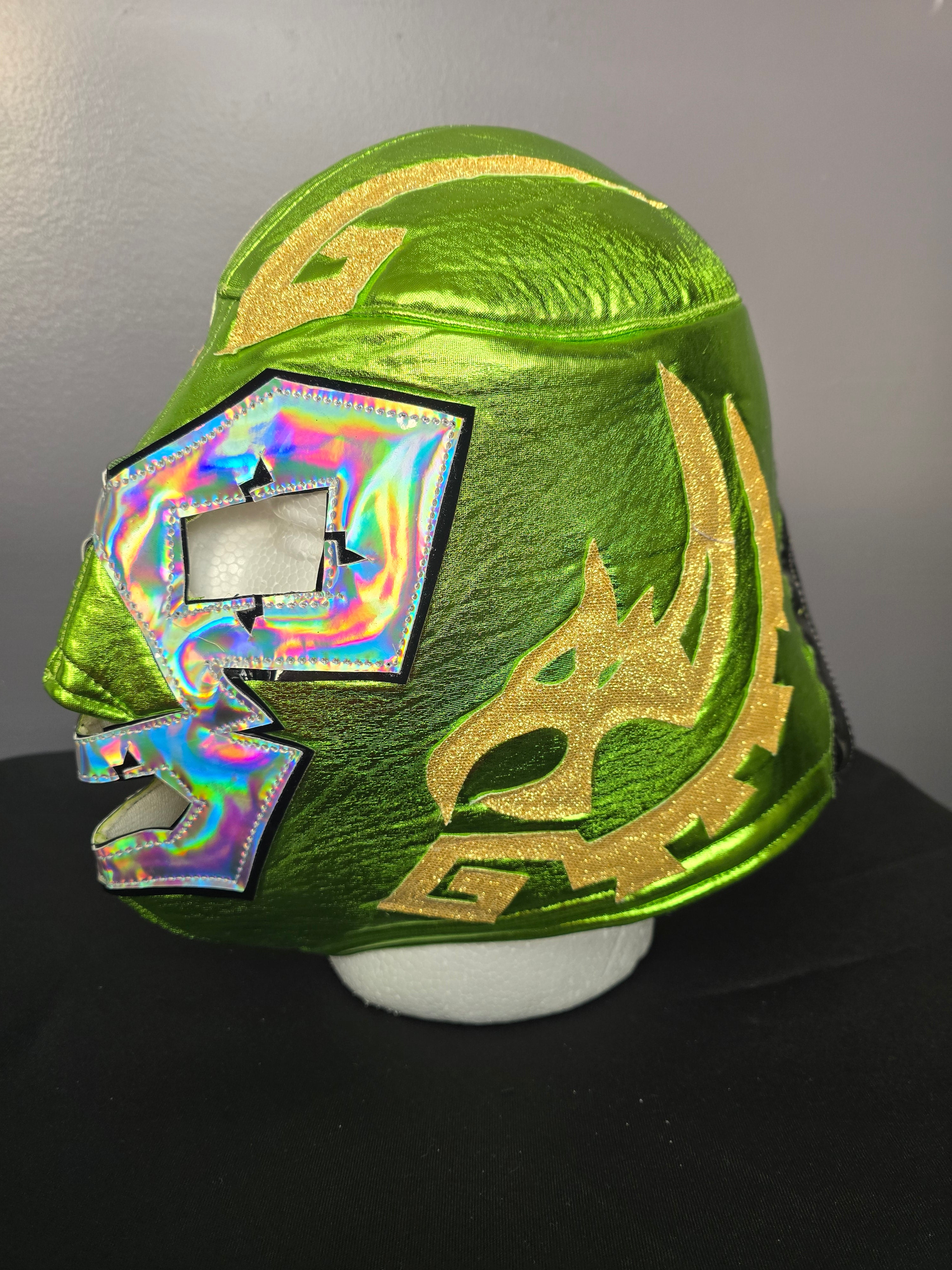 Green/Gold Luchador Mask