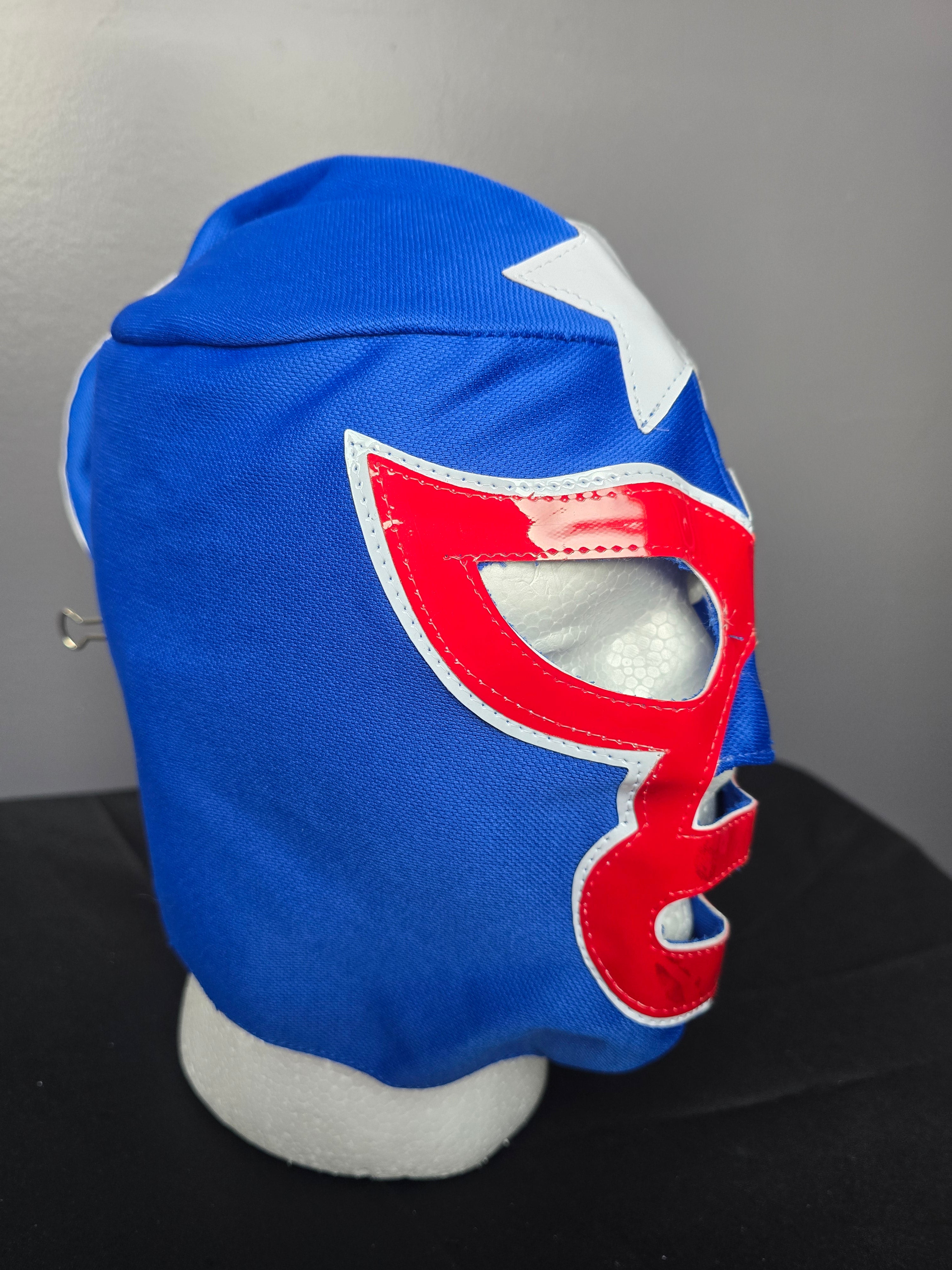 Blue/Red/White Economy Luchador Mask