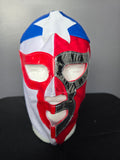 Rwd/White/Blue Economy Luchador Mask