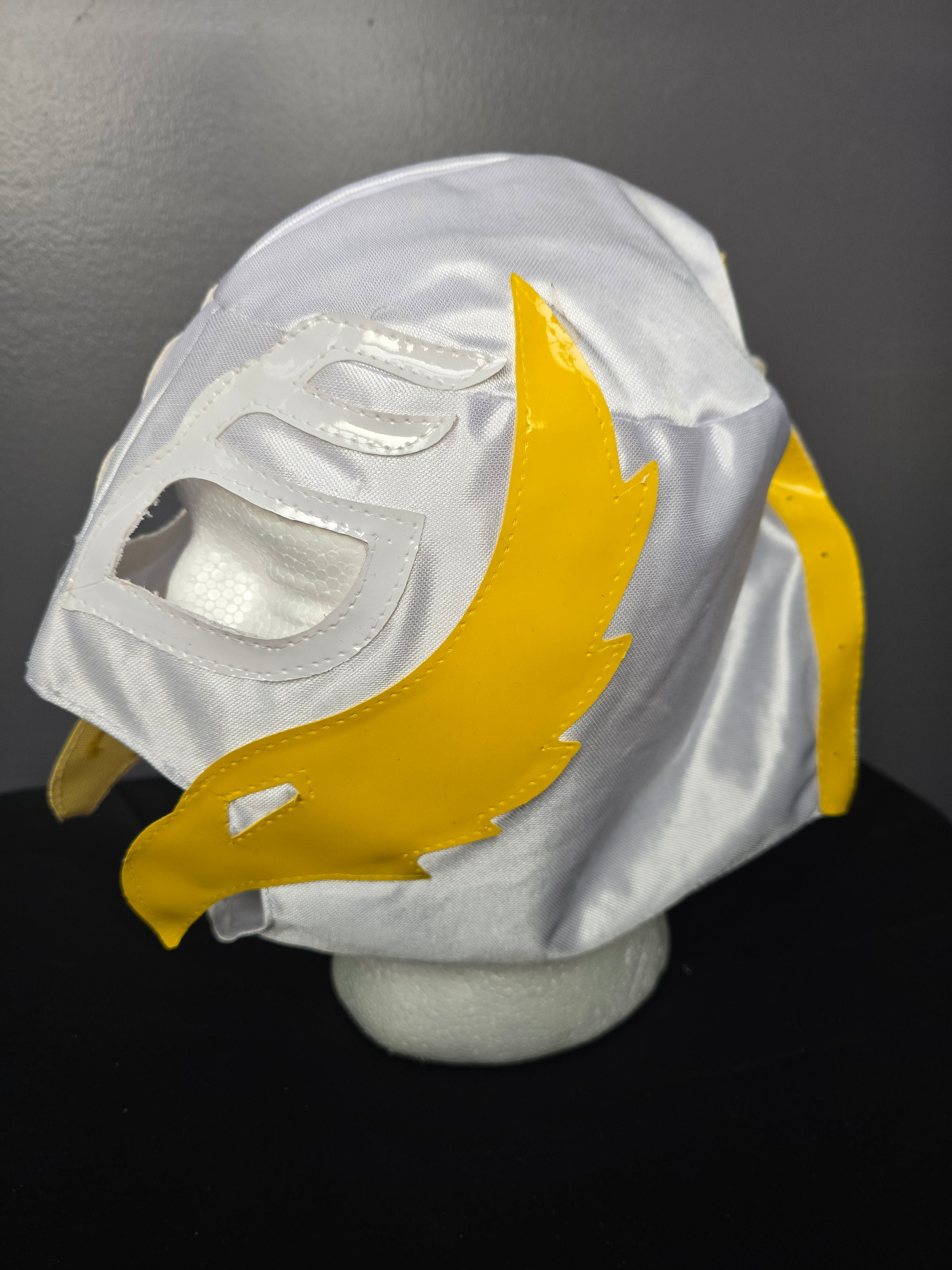 White/Yellow Rey Mysterio Economy Luchador Mask