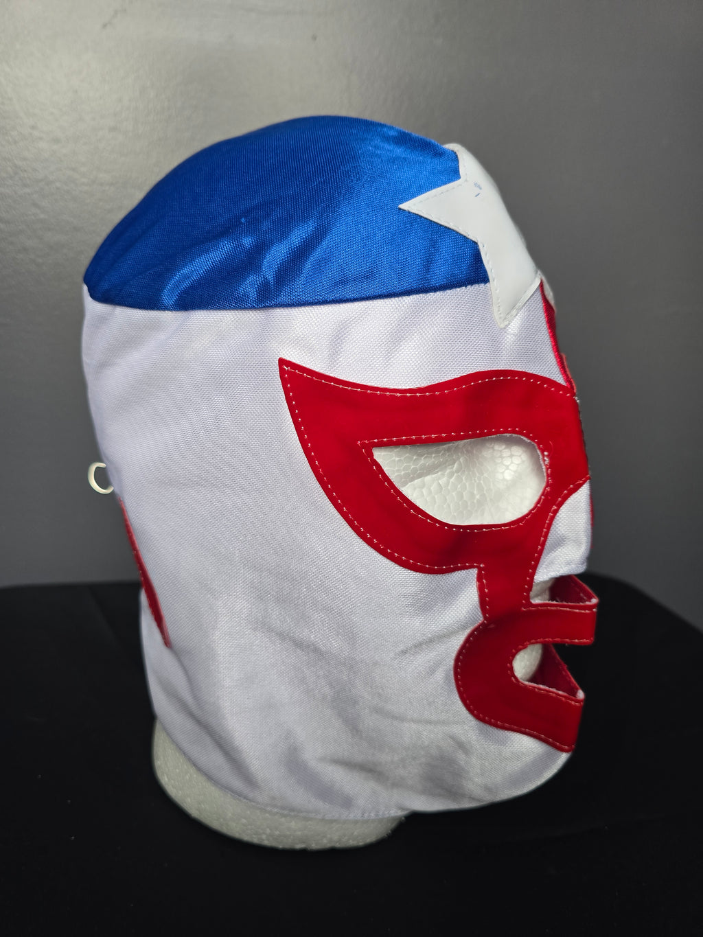 Rwd/White/Blue Economy Luchador Mask
