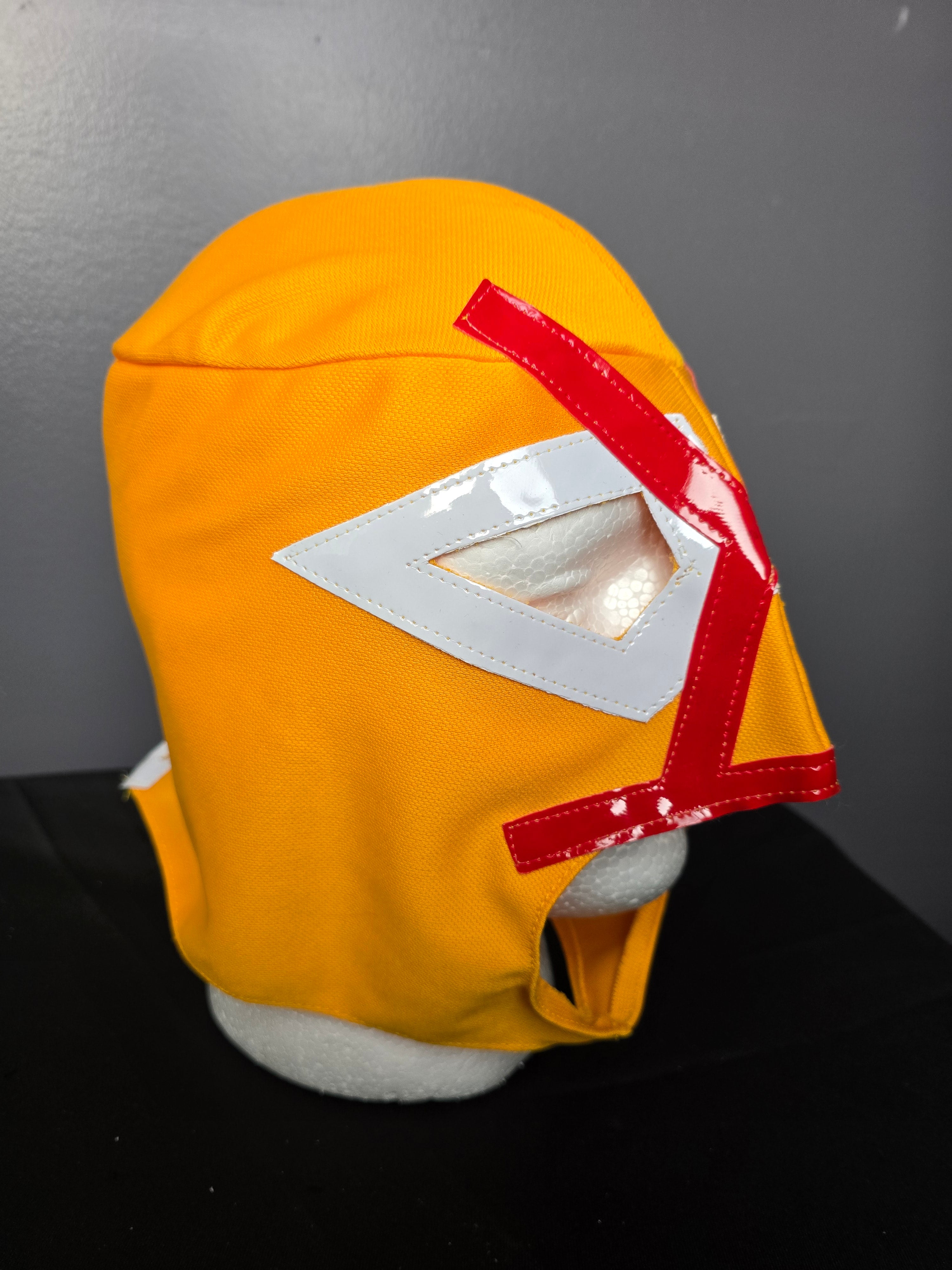 Orange/Red Economy Luchador Mask