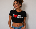 I Heart Pro Wrestling Crop Top