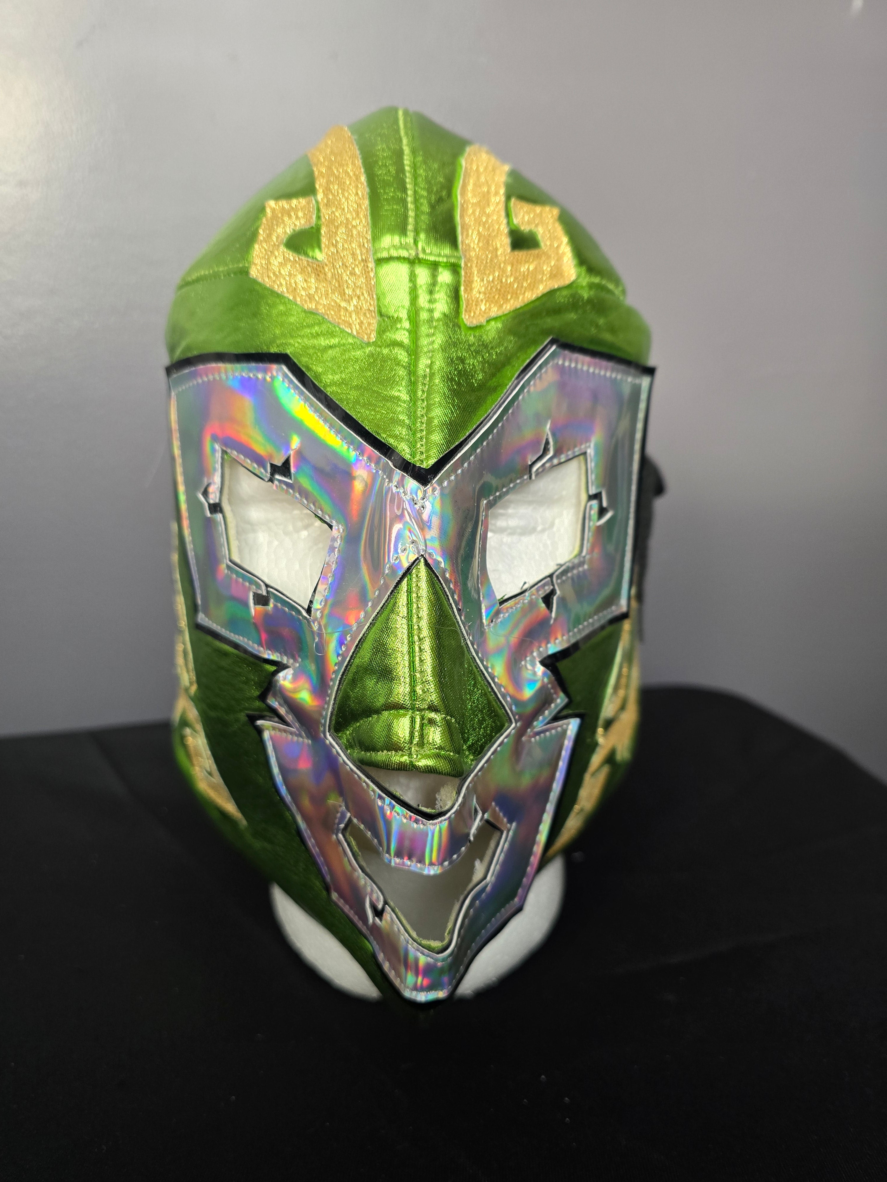 Green/Gold Luchador Mask