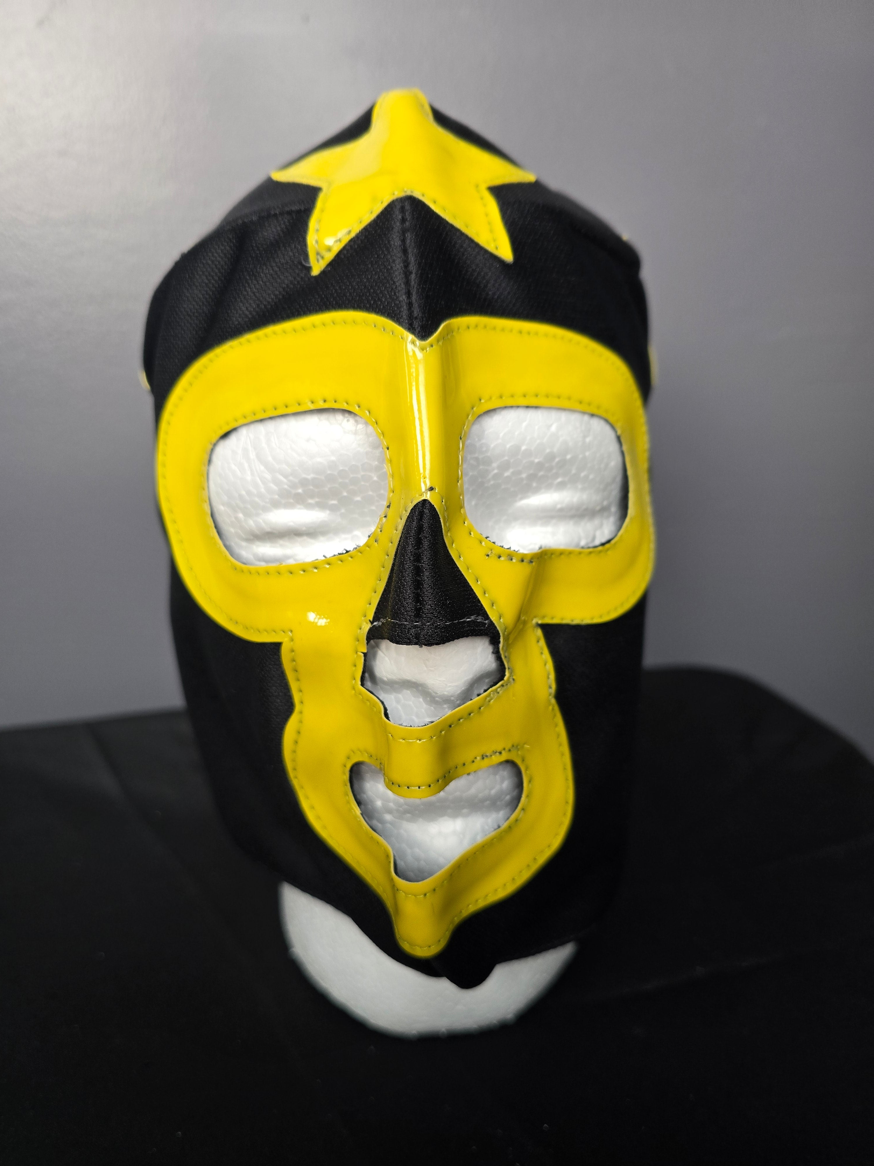 Black/Yellow Economy Luchador Mask